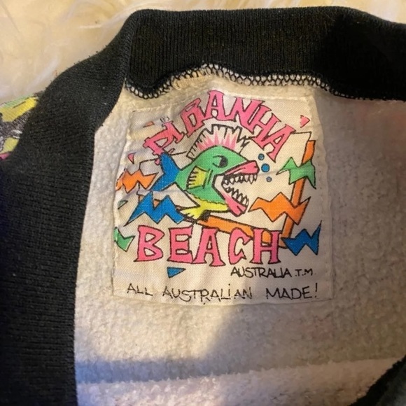 Piranha Beach youth 1990s vintage sweater - Picture 4 of 9